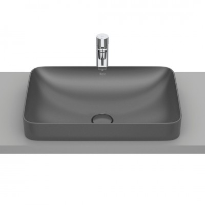 Roca Inspira Square umywalka wpuszczana w blat 55x37 cm onyks A327534640