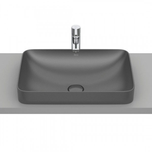Roca Inspira Square umywalka wpuszczana w blat 55x37 cm onyks A327534640