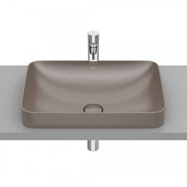 Roca Inspira Square umywalka wpuszczana w blat 55x37 cm cafe A327534660