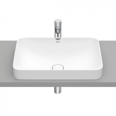 Roca Inspira Square umywalka wpuszczana w blat 55x37 cm biały mat A327534620