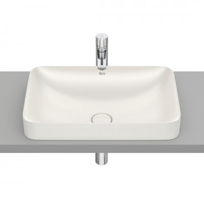 Roca Inspira Square umywalka wpuszczana w blat 55x37 cm beżowy A327534650