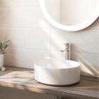 Roca Inspira Round umywalka nablatowa okrągła 37 cm biała Supraglaze® A327523S00