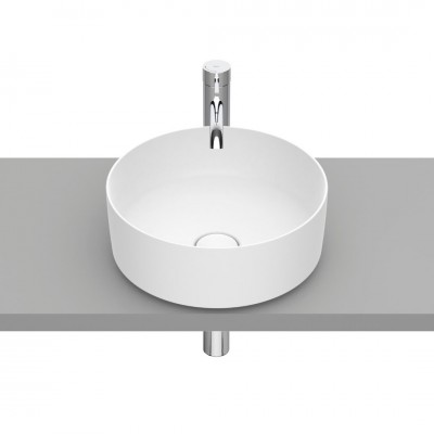 Roca Inspira Round umywalka nablatowa okrągła 37 cm biały mat A327523620