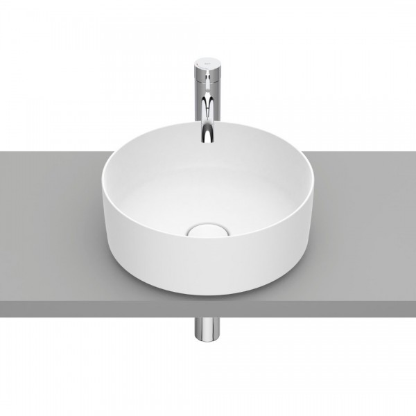 Roca Inspira Round umywalka nablatowa okrągła 37 cm biały mat A327523620