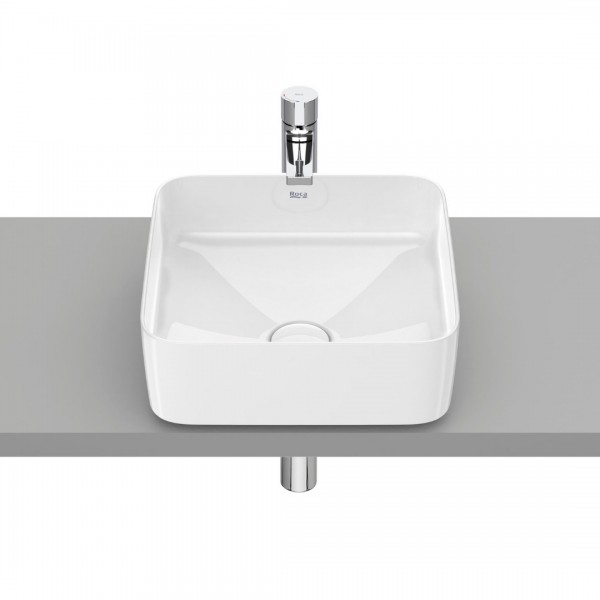 Roca Inspira Square umywalka nablatowa 37x37 cm biała Supraglaze® A327532S00