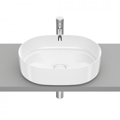 Roca Inspira Round umywalka nablatowa 50x37 cm biała Supraglaze® A327520S00