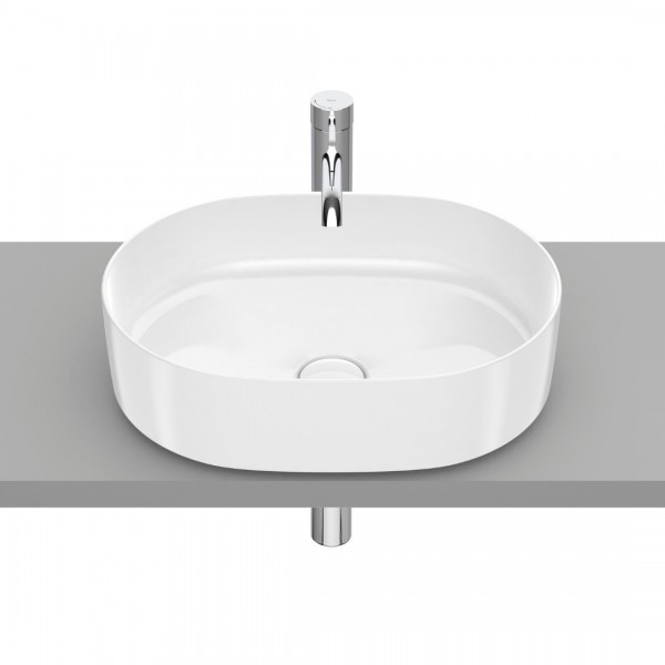 Roca Inspira Round umywalka nablatowa 50x37 cm biała Supraglaze® A327520S00
