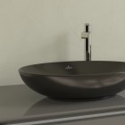 Villeroy&Boch Loop & Friends umywalka nablatowa 56x38 cm czarny mat Ebony CeramicPlus 4A4701S5