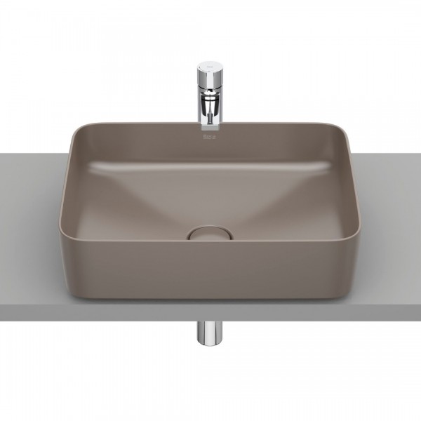 Roca Inspira Square umywalka nablatowa 50x37 cm cafe A327530660