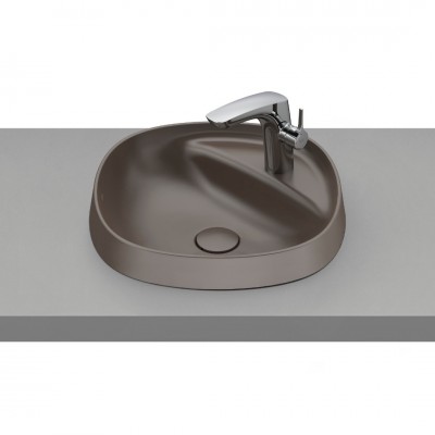 Roca Beyond umywalka wpuszczana w blat okrągła 45 cm cafe A3270B7660