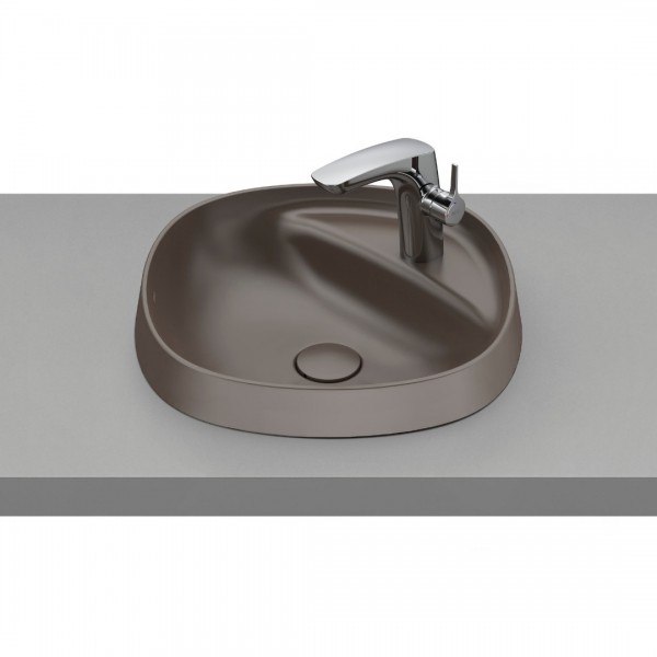 Roca Beyond umywalka wpuszczana w blat okrągła 45 cm cafe A3270B7660