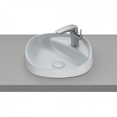 Roca Beyond umywalka wpuszczana w blat okrągła 45 cm perła A3270B7630