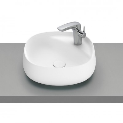 Roca Beyond umywalka nablatowa okrągła 45,5 cm biały mat A3270B9620