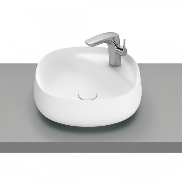Roca Beyond umywalka nablatowa okrągła 45,5 cm biały mat A3270B9620