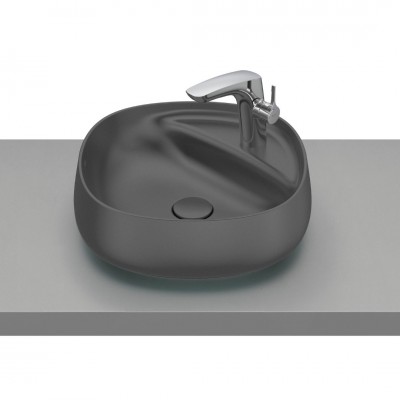 Roca Beyond umywalka nablatowa okrągła 45,5 cm onyks A3270B9640