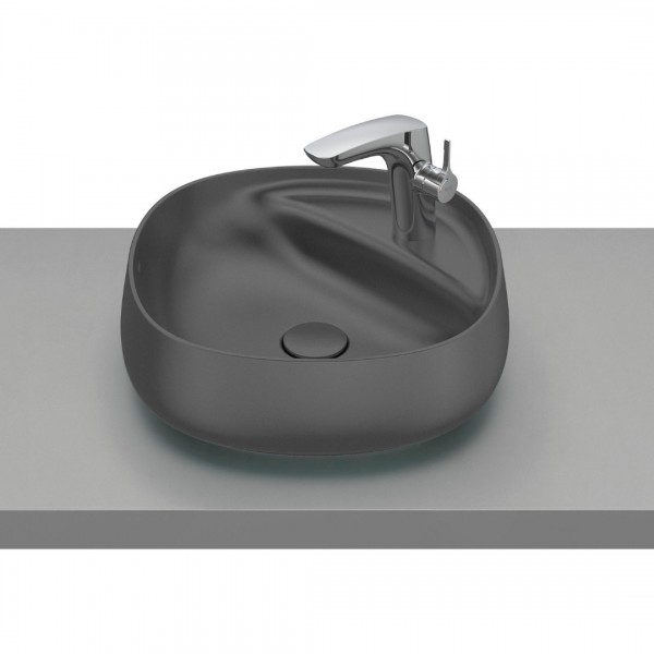 Roca Beyond umywalka nablatowa okrągła 45,5 cm onyks A3270B9640