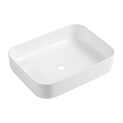 Omnires Corona umywalka nablatowa 50x39 cm biały połysk CORONA500BP