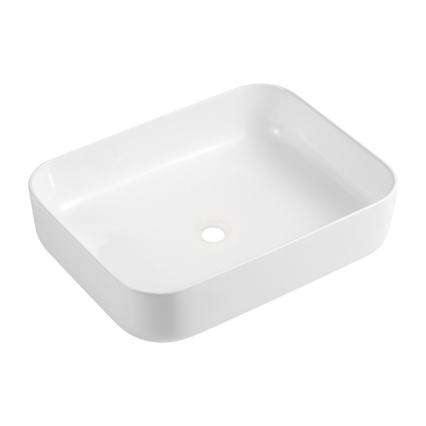 Omnires Corona umywalka nablatowa 50x39 cm biały połysk CORONA500BP