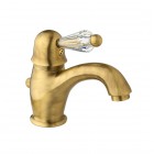 Giulini Giovanni Harmony bateria umywalkowa stare złoto - uchwyt przezroczysty Swarovski 9505BR/S