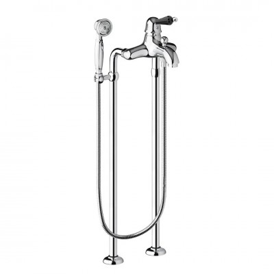 Giulini Giovanni Harmony bateria wannowa + nogi chrom - uchwyt czarny Swarovski 9501/N/S.CZ