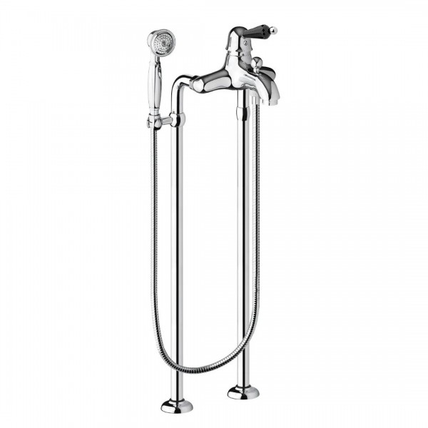Giulini Giovanni Harmony bateria wannowa + nogi chrom - uchwyt czarny Swarovski 9501/N/S.CZ