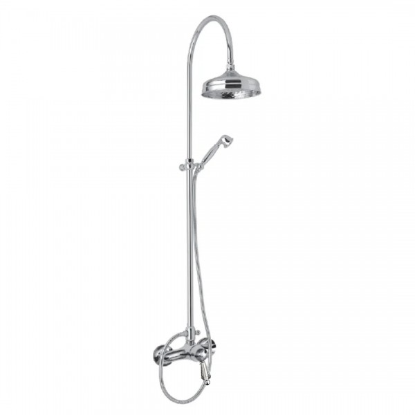 Giulini Giovanni Harmony kolumna natryskowa z baterią retro chrom - uchwyt przezroczysty Swarovski 9508S/1162/S