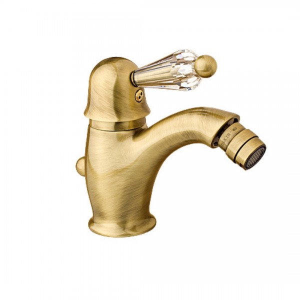 Giulini Giovanni Harmony bateria bidetowa stare złoto - uchwyt przezroczysty Swarovski 9507BR/S