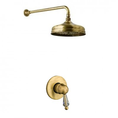 Giulini Giovanni Harmony kompletny zestaw prysznicowy Swarovski przezroczysty stare złoto SWHAUP1BR/S