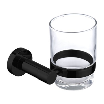 Omnires Modern Project kubek szkło/czarny mat MP60320BL Omnires Modern Project kubek szkło/czarny mat MP60320BL