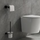 Omnires Modern Project szczotka WC wisząca czarny mat MP60620BL