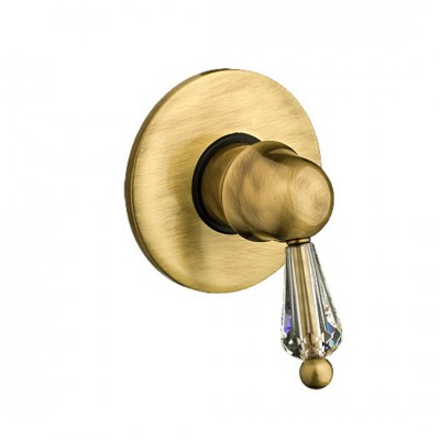 Giulini Giovanni Harmony bateria natryskowa podtynkowa stare złoto - uchwyt przezroczysty Swarovski 9515BR/S