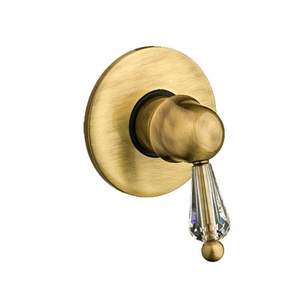 Giulini Giovanni Harmony bateria natryskowa podtynkowa stare złoto - uchwyt przezroczysty Swarovski 9515BR/S