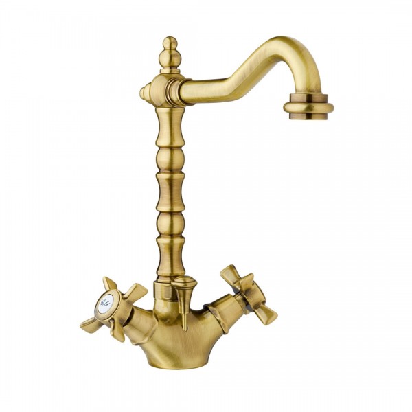 Giulini Giovanni Parigi bateria umywalkowa wysoka retro stare złoto 7356BR