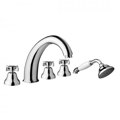 Giulini Giovanni Parigi bateria wannowa 5-otworowa retro chrom 7360