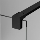 Sanswiss Easy kabina prysznicowa prostokatna Walk-in 140x100 cm czarny mat STR4P1400607+STR4P1000607+WPE062000