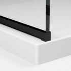 Sanswiss Easy kabina prysznicowa prostokatna Walk-in 140x100 cm czarny mat STR4P1400607+STR4P1000607+WPE062000