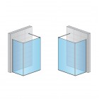 Sanswiss Easy kabina prysznicowa prostokatna Walk-in 140x100 cm czarny mat STR4P1400607+STR4P1000607+WPE062000