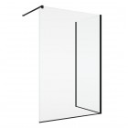 Sanswiss Easy kabina prysznicowa prostokatna Walk-in 140x100 cm czarny mat STR4P1400607+STR4P1000607+WPE062000