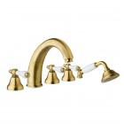 Giulini Giovanni Praga bateria wannowa 5-otworowa retro stare złoto 7560BR