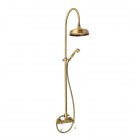 Giulini Giovanni Praga kolumna natryskowa z baterią retro stare złoto 7507/1162BR