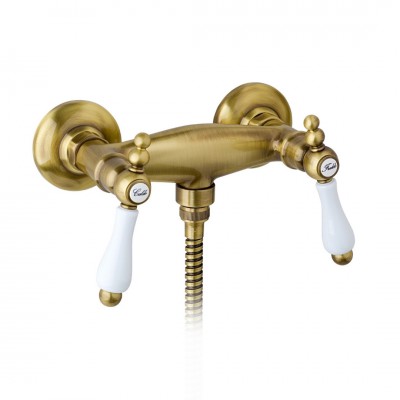 Giulini Giovanni Praga bateria natryskowa retro stare złoto 7507BR