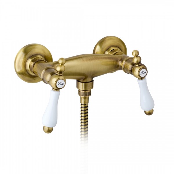 Giulini Giovanni Praga bateria natryskowa retro stare złoto 7507BR