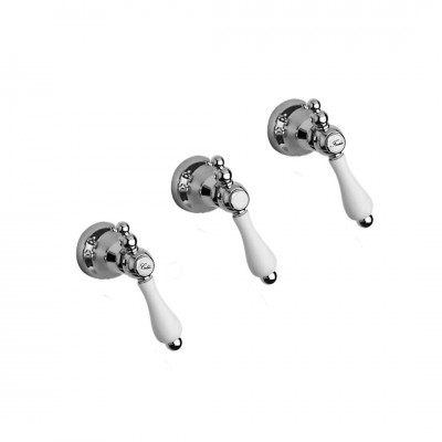 Giulini Giovanni Praga bateria natryskowa podtynkowa 2 wyjścia retro chrom 7516W2