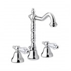 Giulini Giovanni Praga bateria umywalkowa 3 otworowa chrom - uchwyty przezroczyste Swarovski 7512/S