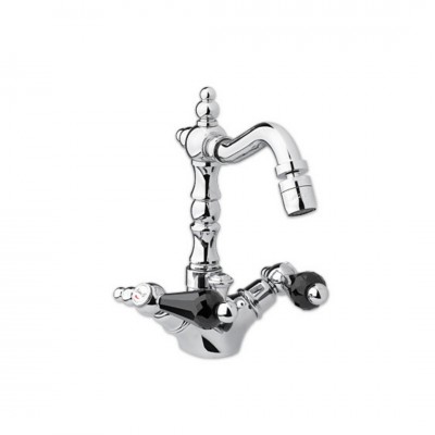 Giulini Giovanni Praga bateria bidetowa chrom - uchwyty czarne Swarovski 7558/S.CZ