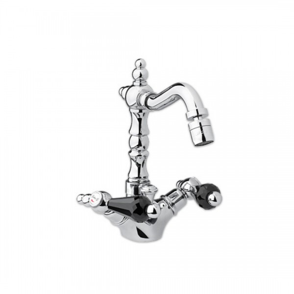 Giulini Giovanni Praga bateria bidetowa chrom - uchwyty czarne Swarovski 7558/S.CZ