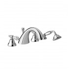 Giulini Giovanni Praga bateria wannowa 4-otworowa chrom - uchwyty przezroczyste Swarovski 7565/S