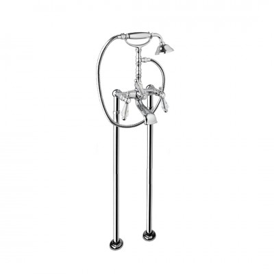 Giulini Giovanni Praga bateria wannowa + nogi chrom - uchwyty przezroczyste Swarovski 7500/N/S