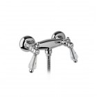 Giulini Giovanni Praga bateria natryskowa chrom - uchwyty przezroczyste Swarovski 7507/S