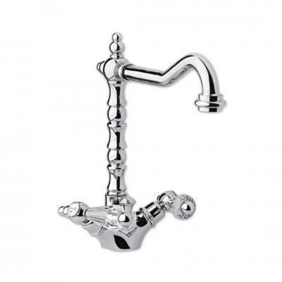 Giulini Giovanni Praga bateria kuchenna dwuuchytowa chrom z uchwytem przezroczystym Swarovski 7550/S